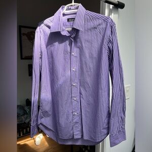Zara Purple Striped Button Down (L)